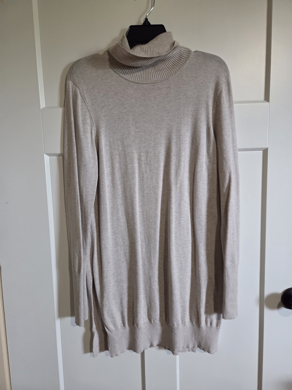 Peruvian Connection Light Cream Turtleneck Tunic Sweater/ Dress